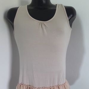 A'reve cream top blouse sleeves lace women size M